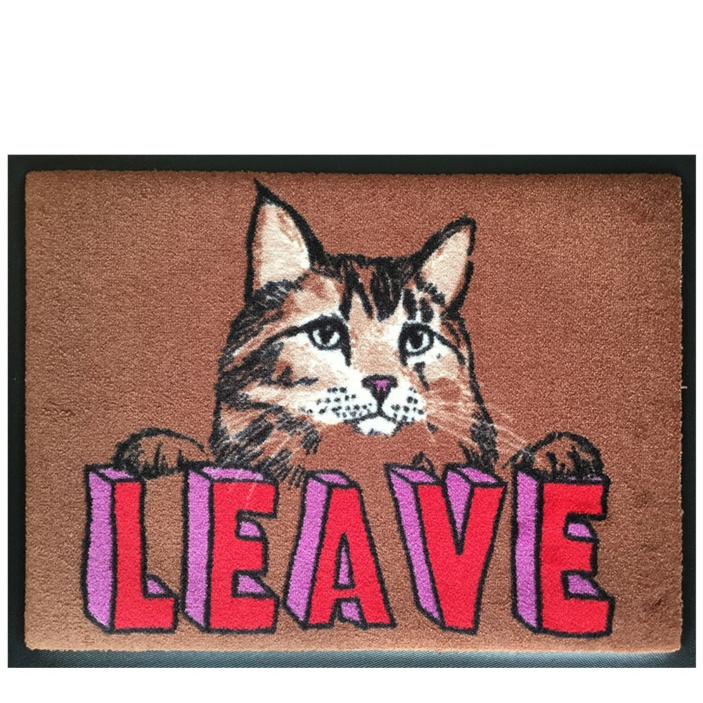 Leave Cat Welcome Door Mat Astyle Art Living
