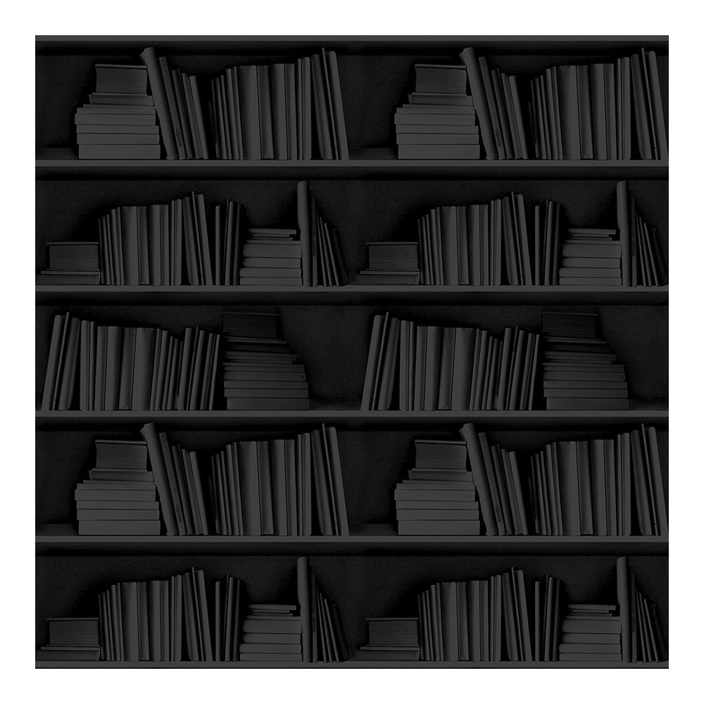 Bookshelf Wallpaper Black Accessories Astyle Art Living