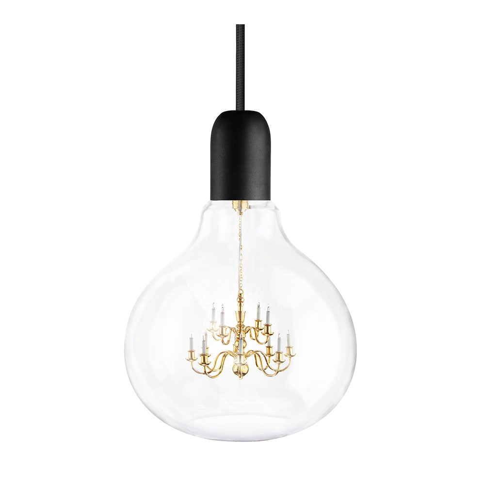 Black edison store bulb chandelier