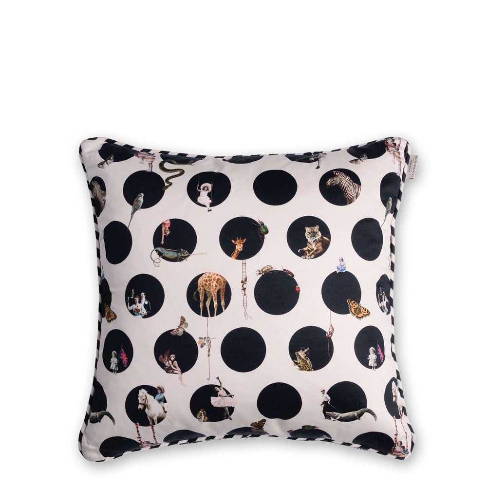 Character Polka Cushion (Black)