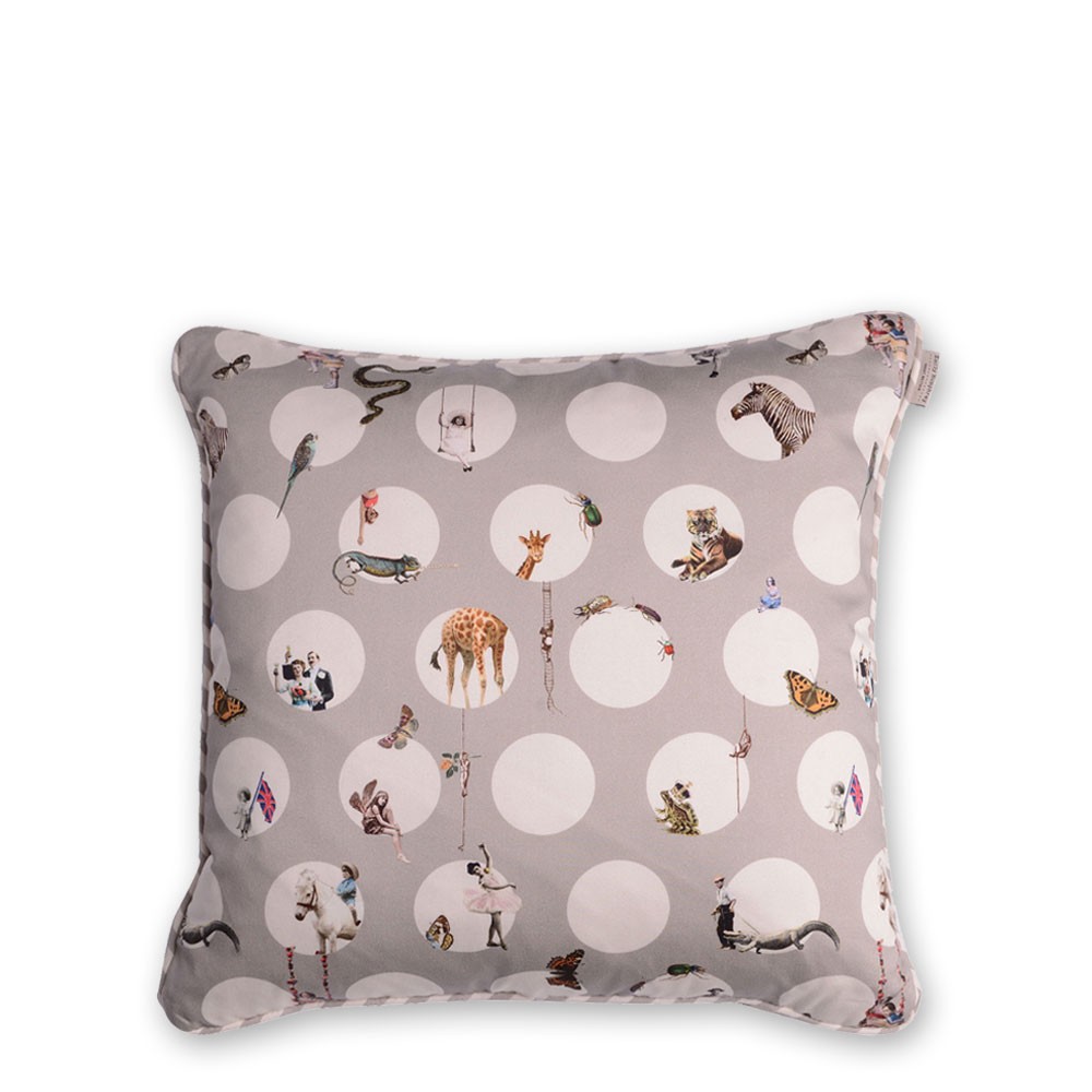 Character Tonal Polka Cushion (Grey)