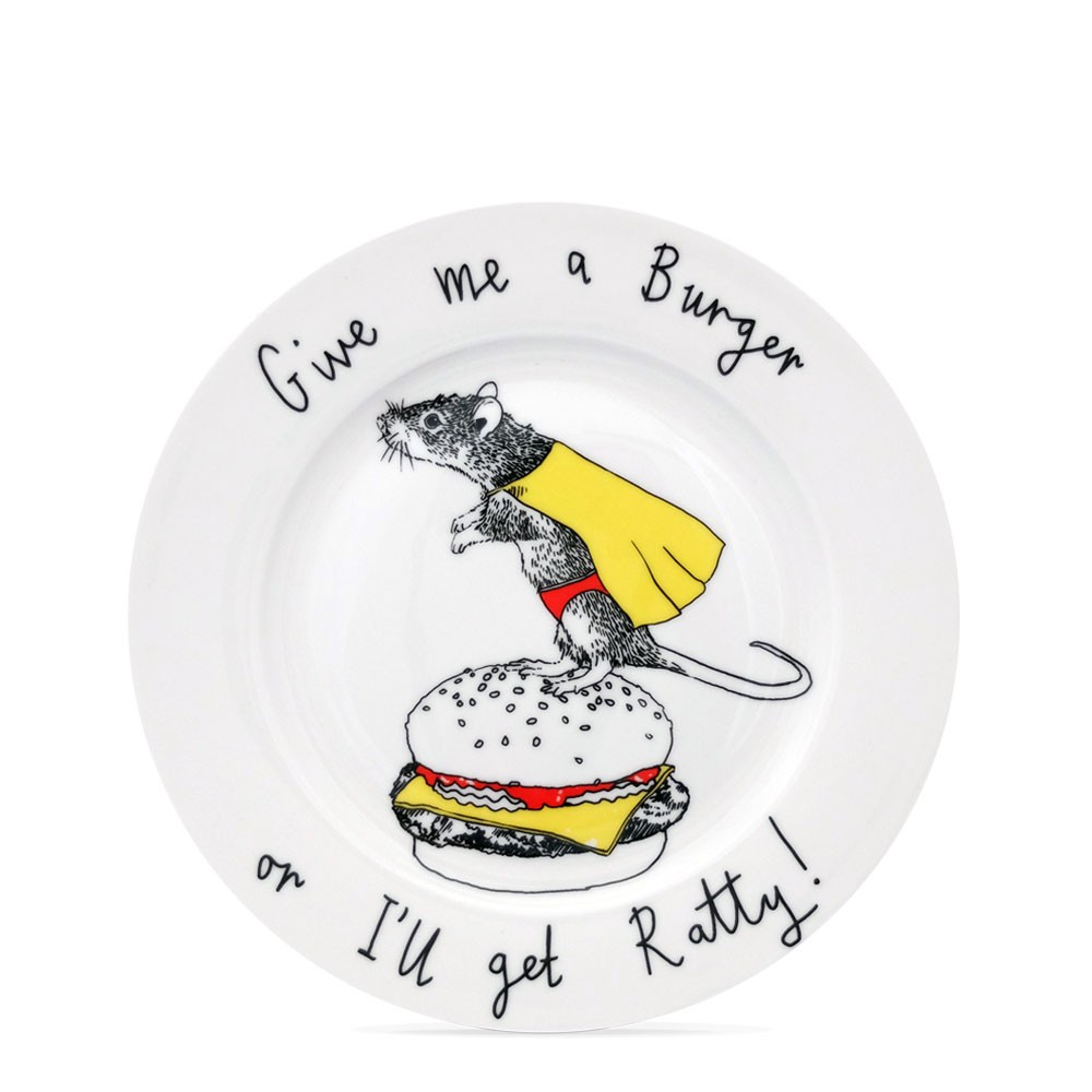 "Give me a burger" Side Plate