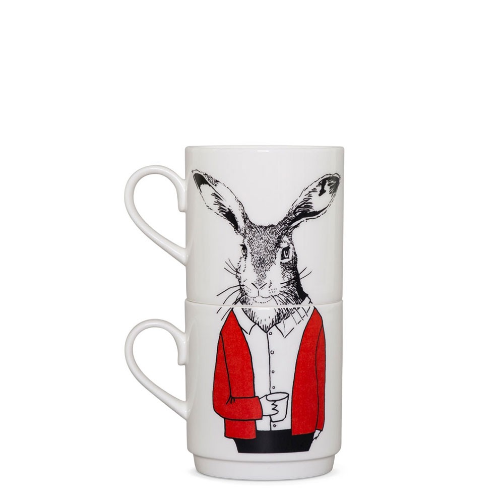 Mr Hare Stackable Tea Mugs (2Cup Set)