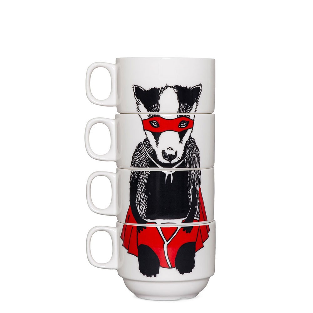 Super Badger Coffee Cups (4Cup Set)