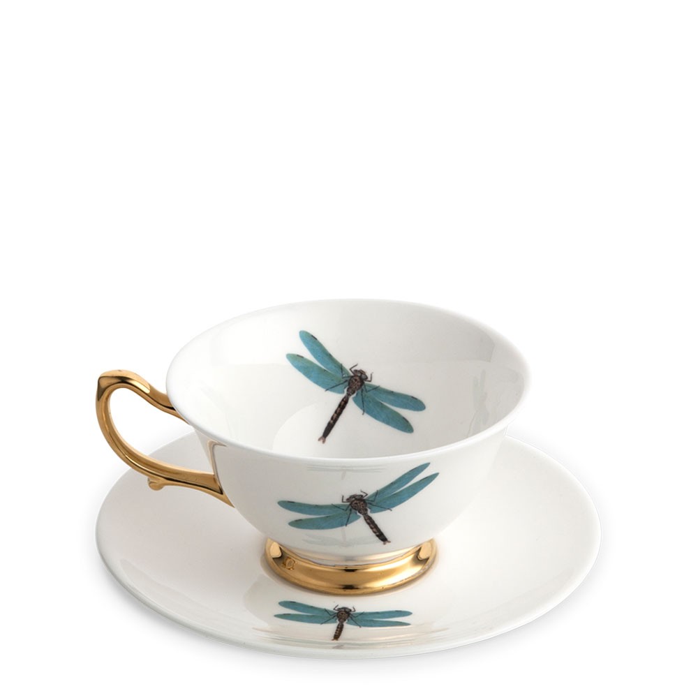 Dragonfly Teacup and Saucer