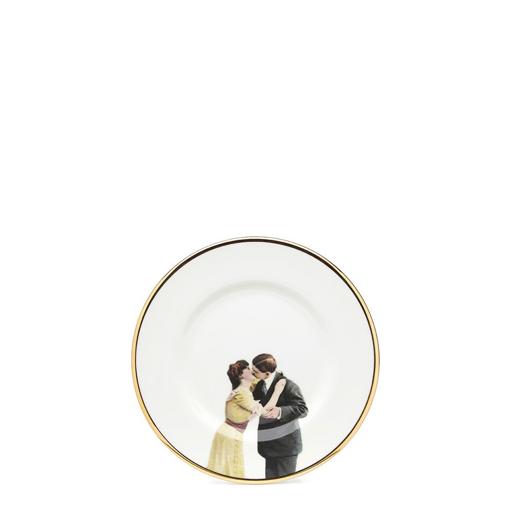 Kissing Couple Bone China Plate