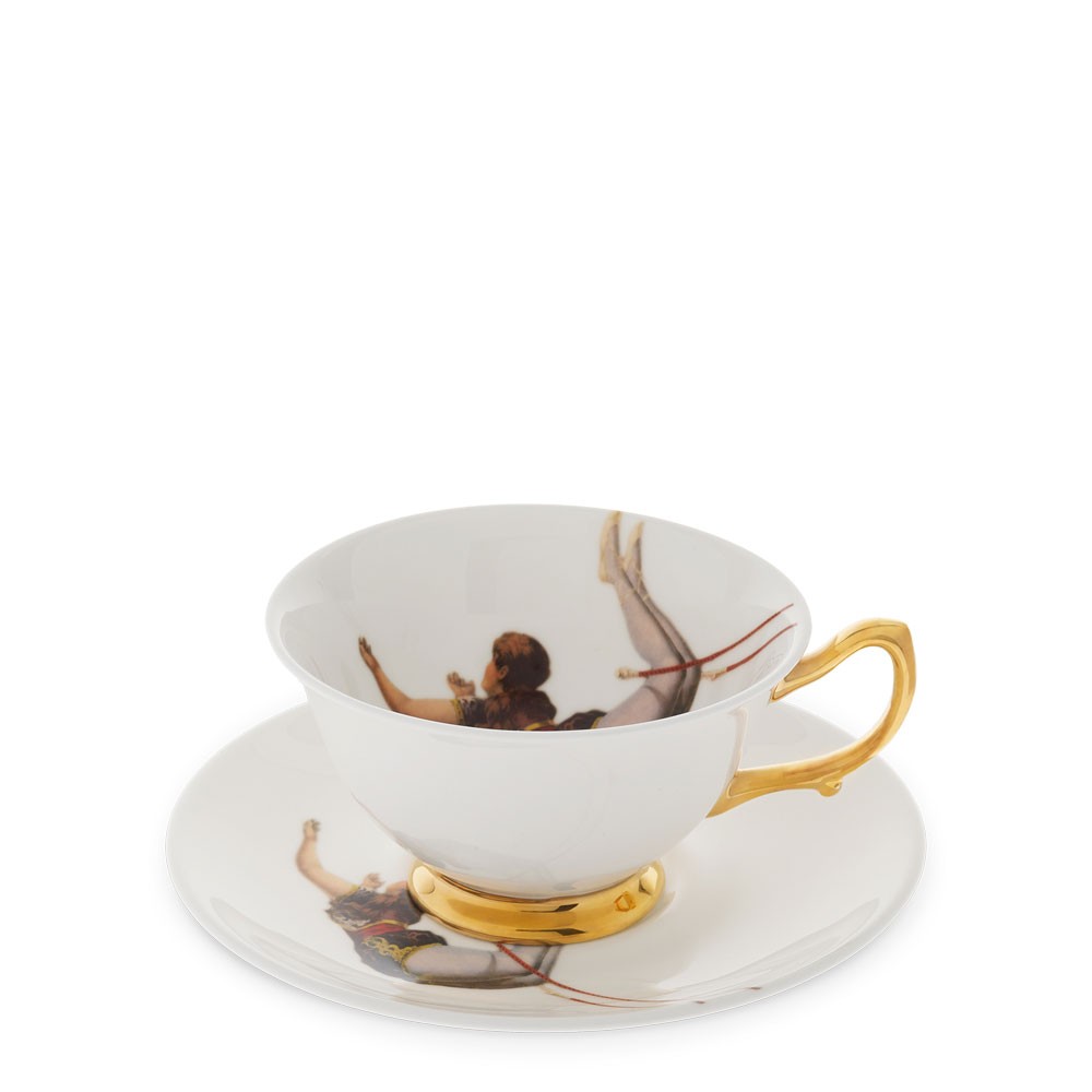 Trapeze Girl Teacup and Saucer