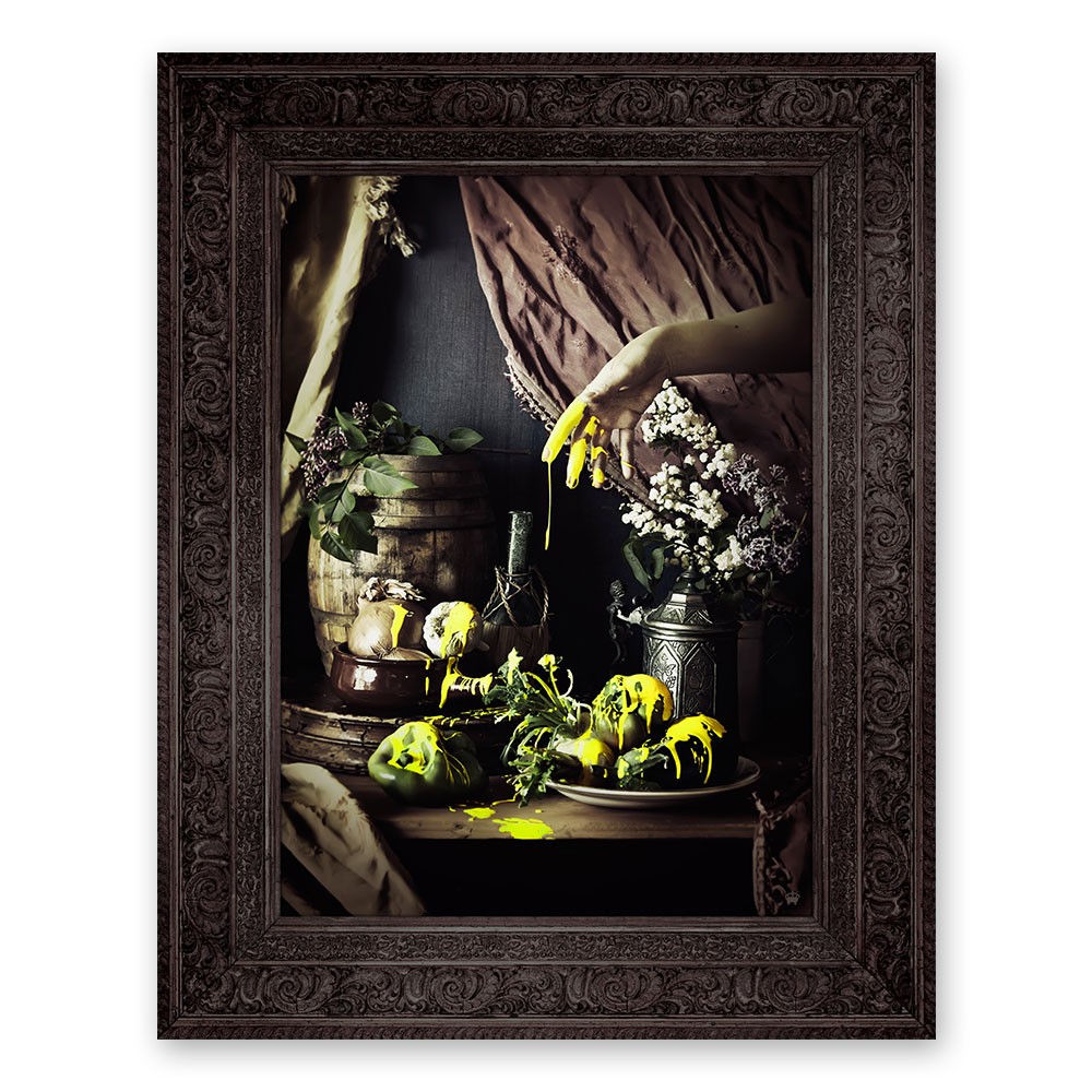 'Strange Fruit' Ornate Framed Canvas Print (S)