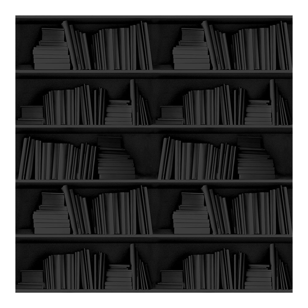 Bookshelf Wallpaper Black