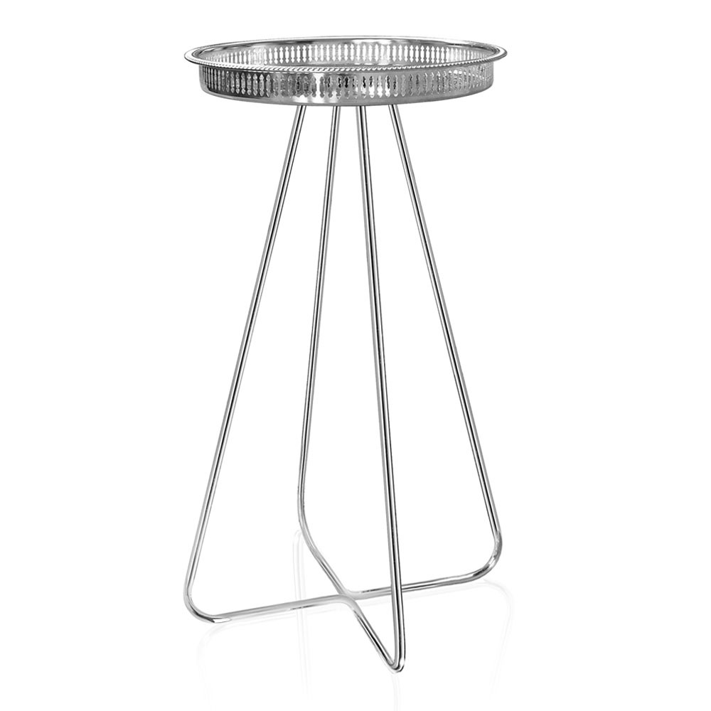 Casablanca Table TALL (Silver Tray with Chrome Legs)
