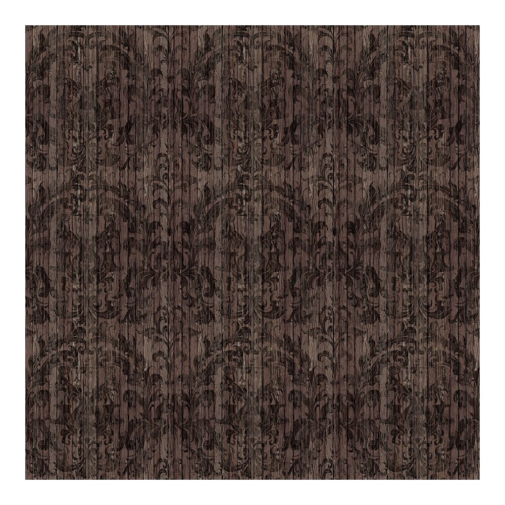 Driftwood Damask Wallpaper Dark