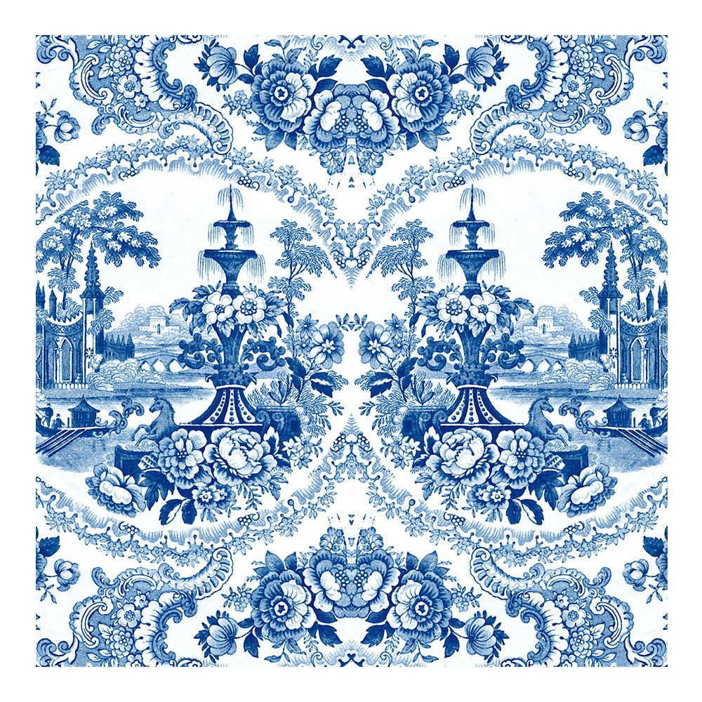 Delft Baroque Wallpaper - Blue