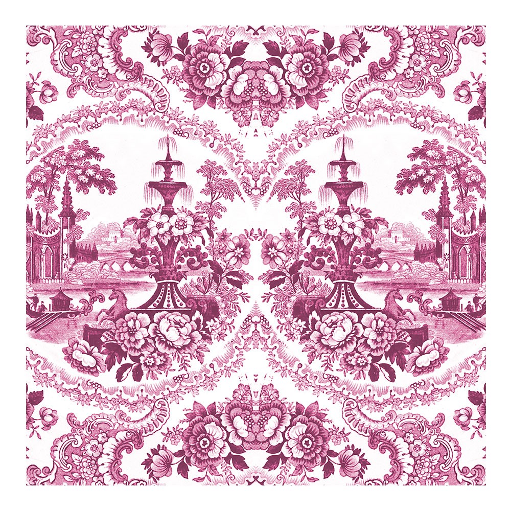 Delft Baroque Wallpaper - Pink
