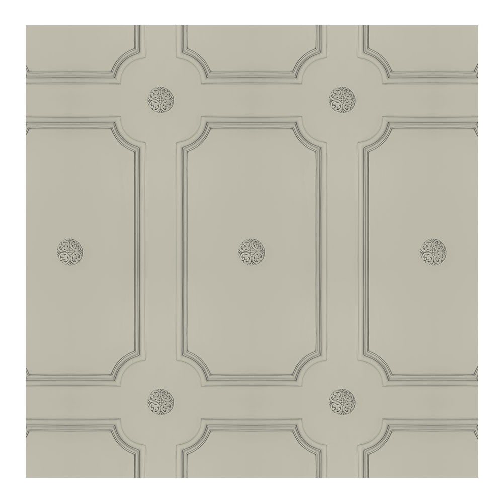 Georgian Dot Panelling Wallpaper French Grey