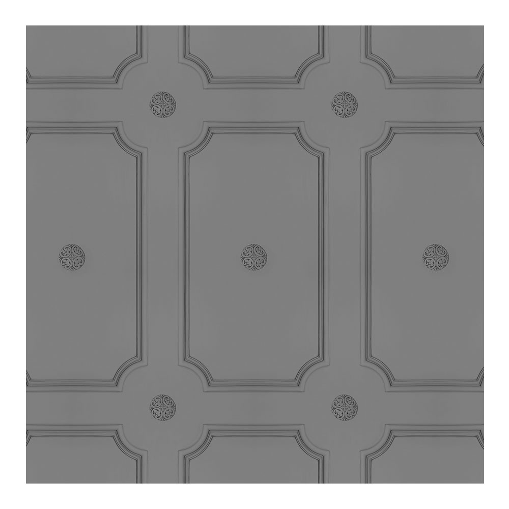 Georgian Dot Panelling Wallpaper Medium Grey