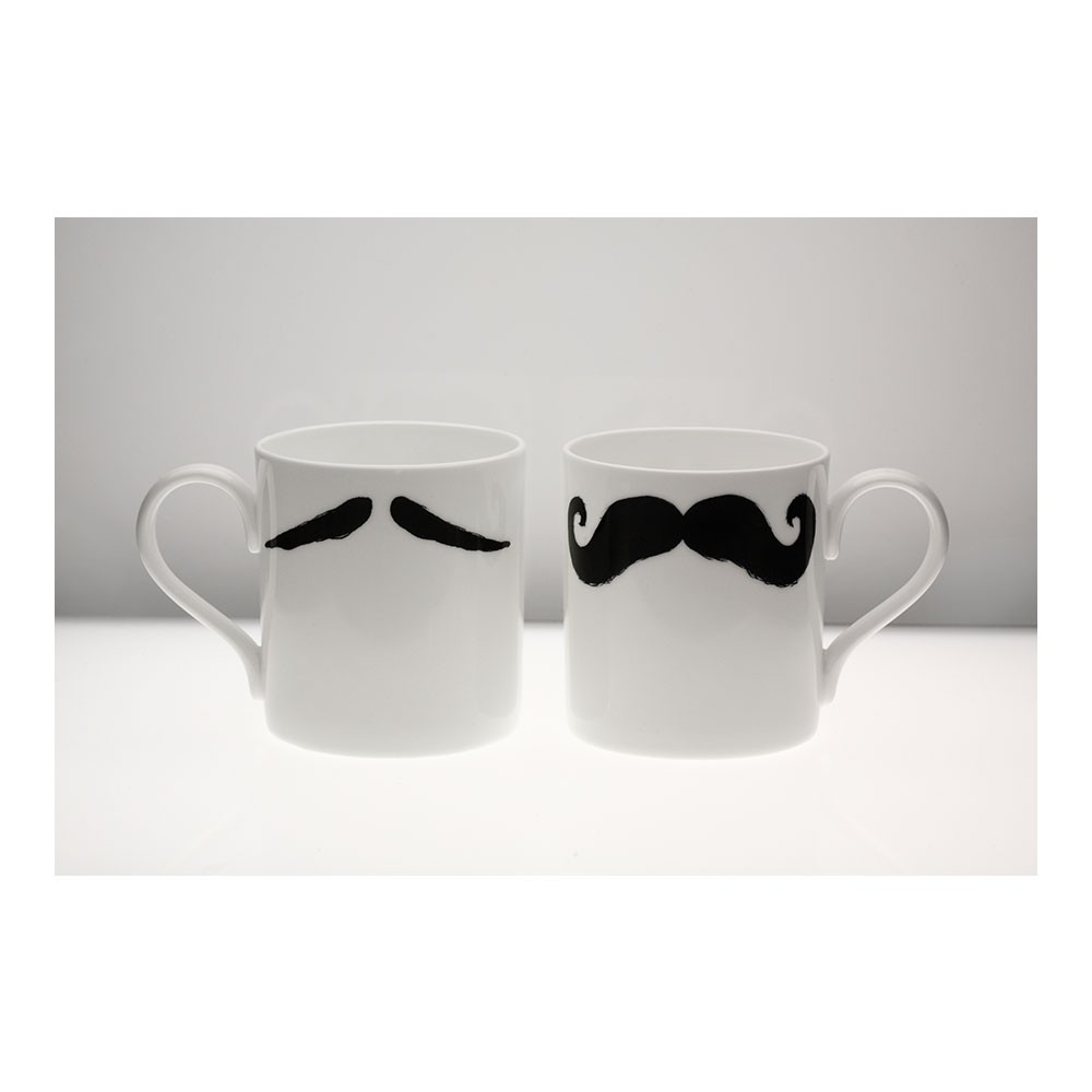 Moustache Mug XL - Maurice Poirot Black