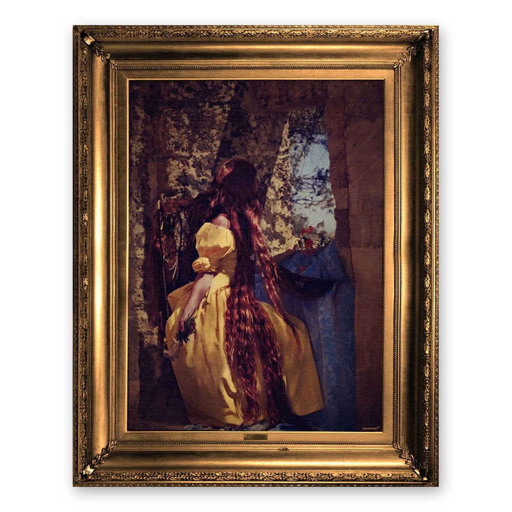 'Rapunzel' Ornate Framed Canvas Print