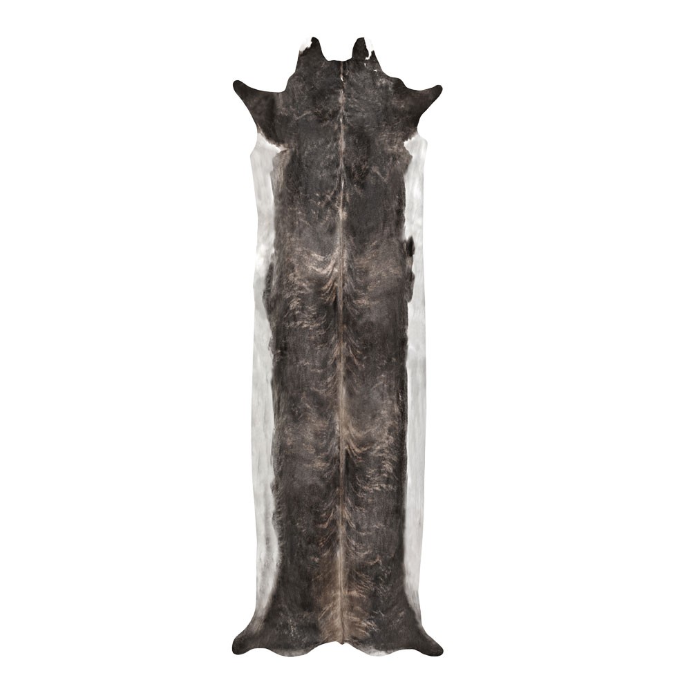 Super Long Stretched Cowhide Rug Natural Browns