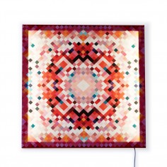 Glo-Canvas Pixel Tapestry Red 65x65cm