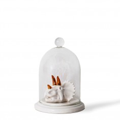 Triceratops skull Bell Jar Ring Holder