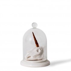 Unicorn skull Bell Jar Ring Holder