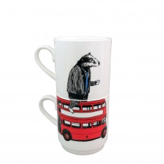 Mix & Match Stacking Cup - Red London Bus Bottom