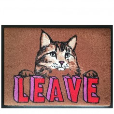  'Leave Cat' Welcome Door Mat