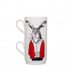 Mr Hare Stackable Tea Mugs (2Cup Set)