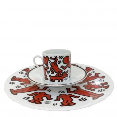 Keith Haring - Red on White Espresso Set 