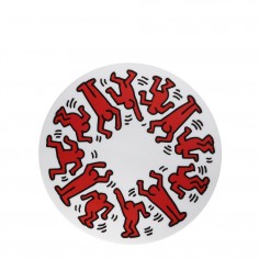 Keith Haring - Red on White Plate