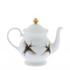 Dragonfly and Gold Teapot