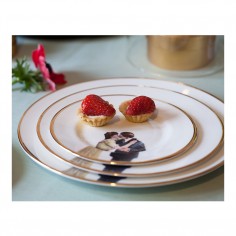 Kissing Couple Bone China Plate - Side/Dessert Plate