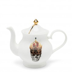 Skull in Red Crown Large Teapot