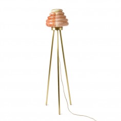 Colmena Floor Lamp - Matt brass legs