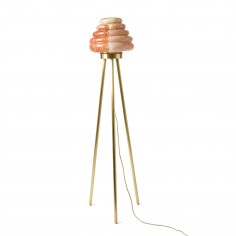 Colmena Floor Lamp - Matt brass legs