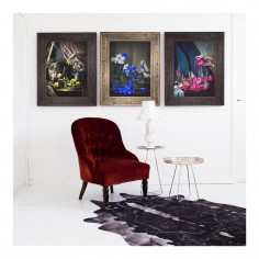 'Scent of Cobalt' Ornate Framed Canvas Print (S)