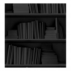 Bookshelf Wallpaper Black