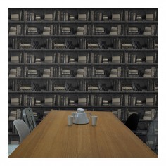 Bookcase Wallpaper Dark