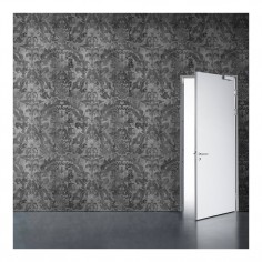 Urban Concrete Damask Wallpaper Dark