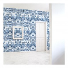 Delft Baroque Wallpaper - Blue