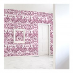 Delft Baroque Wallpaper - Pink