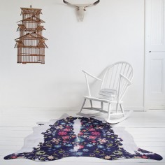 Gypsy Cowhide Rug - Navy