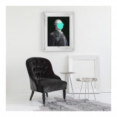 'Monsieur Mint' Stretched Printed Canvas
