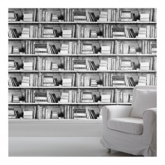 Bookshelf Wallpaper Photocopy