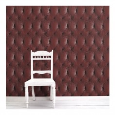 Chesterfield Button Back Wallpaper Red