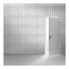 Panelling Wallpaper White