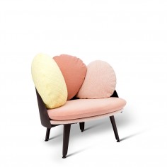 NUBILO Multicolours Armchair - Red / Coral-white-yellow