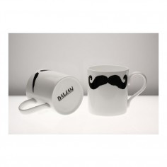 Moustache Classic Mug - Maurice Poirot Black