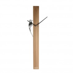 Woodpecker Tube Wall Clock - Steel Wood Painted