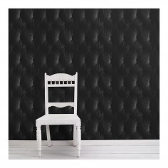 Chesterfield Button Back Wallpaper Black